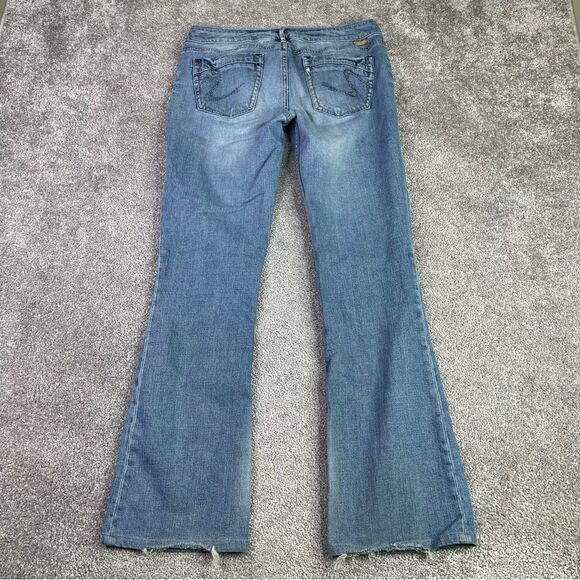 Silver Jeans Lael Women's 29X30.5 Blue Bootcut Low Rise Light Demin Stretch - Picture 4 of 16